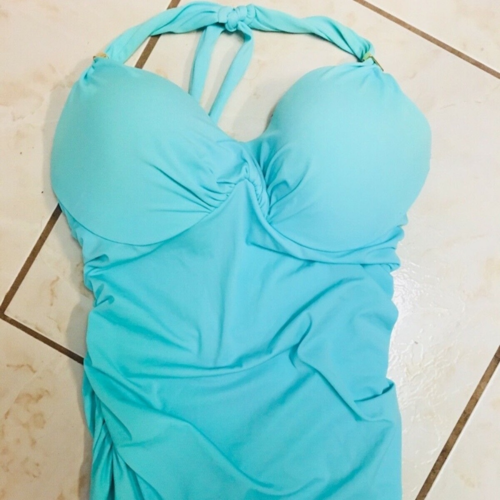 VICTORIA'S SECRET BABY BLUE TANKINI PUSH UP SWIM